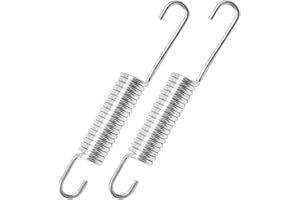 CADUFUELLY 2 Pcs 12.5cm Motorcycle Foot Bracket, Metal Silver Tone Kickstand Return Spring, Side Stand Spring Replacement for