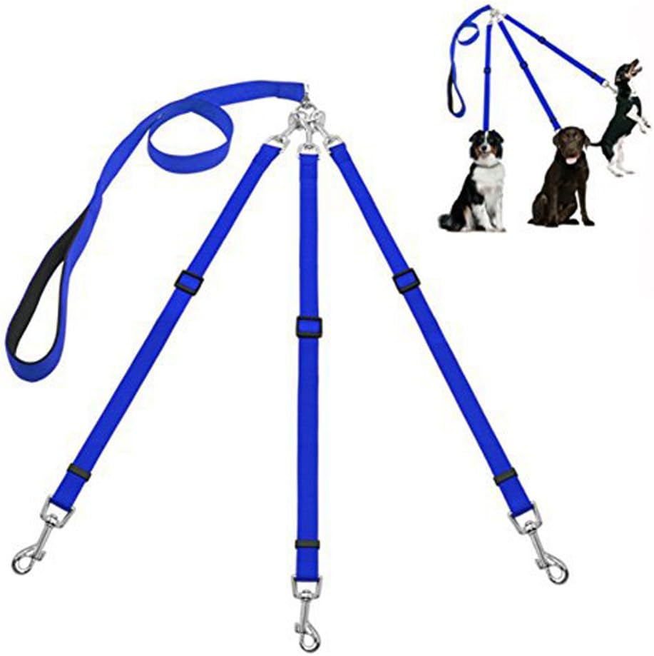 Zaptex 3 in 1 Dog Leashes Three Way Pets Leash Adjustable Triple Dog Leash for One/Two/Three Dog Cats Pet from