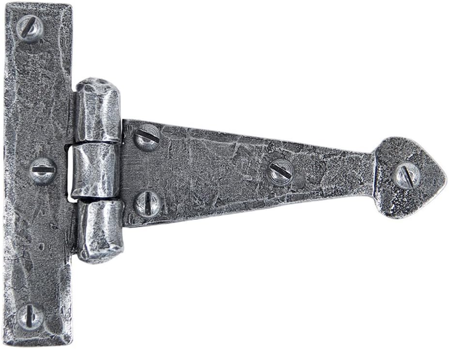From The Anvil Pair of 4-inch Pewter Patina Arrow Head T-Hinge