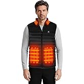 MRAWARM Heated Vest, Lightweight Electric Heated Vest for Men Women wiht 6 Heating Zone and 3 Temperature
