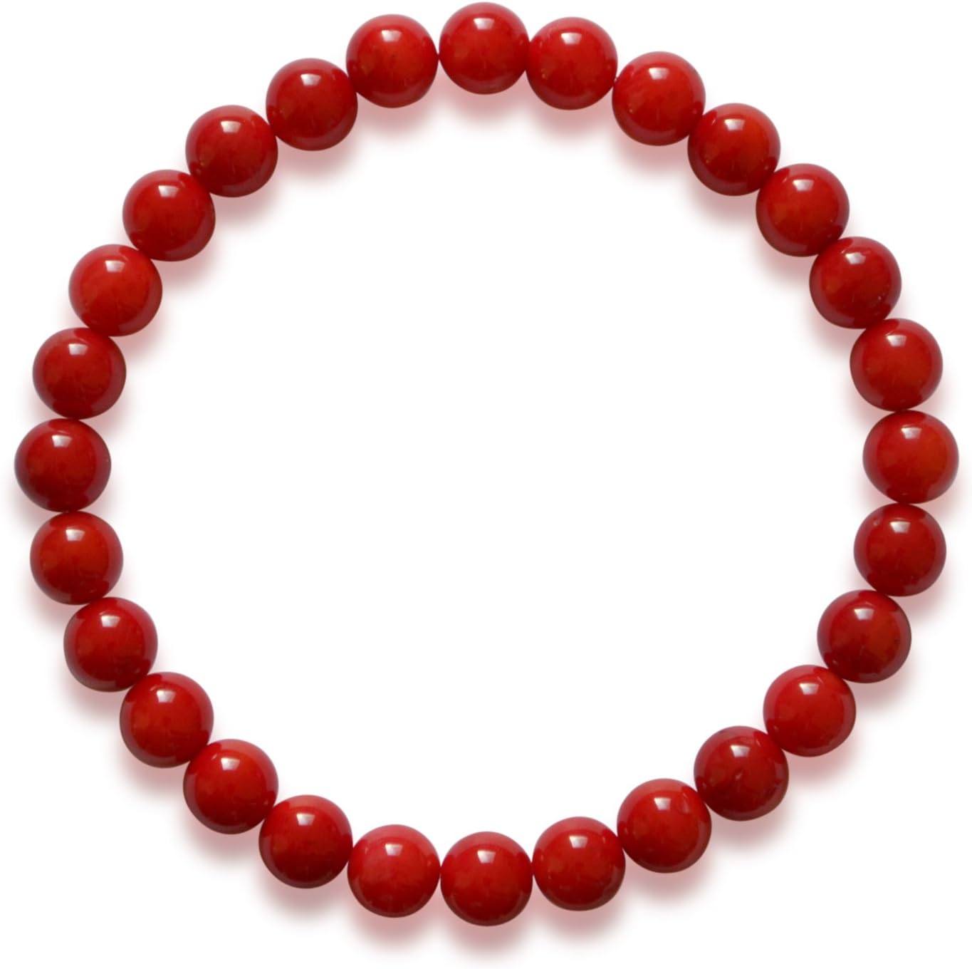 Vifaleno Coral Bracelet, Natural Coral, red, Round, 7mm