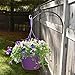 Gray Bunny Outdoor Plant Hanger Hook, 14” Large Modern Sleek Heavy Duty Iron Wall Hooks for Bird Feeders, Lanterns, Wind Chimes, Patio Decor - Black