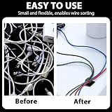Fantasyon 50PCS Black Self Adhesive Cable Clips Wire Management Holder Outdoor view 4