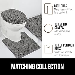 GORILLA GRIP Bath Rug Mat, Thick Soft Absorbent