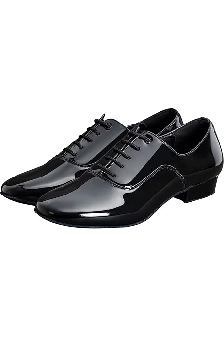 Toddler Dance Shoes Boys' Black Patent Leather Dance Shoes Tango