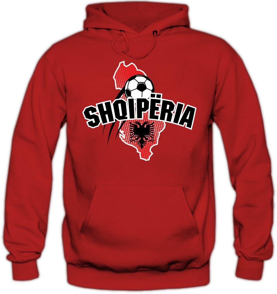 Albania EC 2016#1 Hoody | Men | Shqiperia | Football Vs. Soccer | Kuq e zinjtë | Jersey | National Team