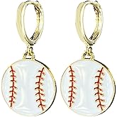 Colorful Baseball Shape Sports Lover Dangle Earrings for Women Jewelry