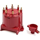 uxcell 8406 Car Ignition Distributor Cap and Rotor Kit External Coil for Chevrolet Suburban C1500 C2500 C3500 for GMC K1500 Jimmy 8 Cylinder Engine DC 12V