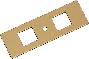 Amerock Medora 3-11/16 inch (94mm) Length Rectangle Champagne Bronze Cabinet Knob Backplate, BP37780CZ