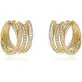 Gold Hoop Earrings for Women Trendy,14K Gold Stud Earrings Dainty Earrings Simple Minimalist Gold Earrings Hypoallergenic Earring for Women
