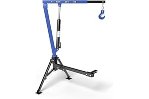 StructoMax 1200 LBS Hydraulic Truck Crane, 360° Rotatable, 3 Boom Capacities (500/800/1200 LBS), Heavy-Duty Truck Lift for Construction, Agriculture, Workshops, Industry, Blue