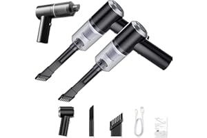 OARTWAY Itutn Wireless Handheld Car Vacuum Cleaner, Zarto Car Vacuum, Car Vacuum Cleaner High Power Cordless Rechargeable, Mini Car Vacuum Cleaner, Portable Vacuum Cleaner for Car Home Office (2PCS, Black)