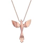 LQRI Phoenix Necklace Resurrection of The Phoenix Fire Bird Pendant Necklace Phoenix Rebirth Jewelry