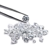 GemNexus Loose Moissanite Stones Small Size 0.8-3.5mm D Colorless VVS1 Excellent Round Cut Tiny Moissanite Gemstones for Custom Diamond Jewely