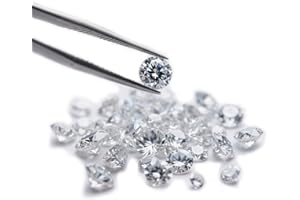 GemNexus Loose Moissanite Stones Small Size 0.8-3.5mm D Colorless VVS1 Excellent Round Cut Tiny Moissanite Gemstones for Custom Diamond Jewely