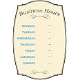 Cosco Business Hours Boutique Sign Static Cling Numbers Included 8 x 12 inches (098392)