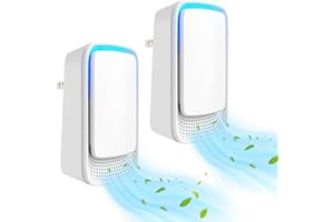 Lot de 2 ioniseurs ioniseurs négatifs à brancher pour la maison, le bureau, la cuisine, la chambre, la salle de bain – sans f