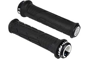 FIFTY-FIFTY Mountain Bike Handlebar Grips, Single Lock-on MTB Grips, Comfortable and Lock On, Non-Slip Bicycle Handle, Fit for All Mountain, Enduro, Downhill