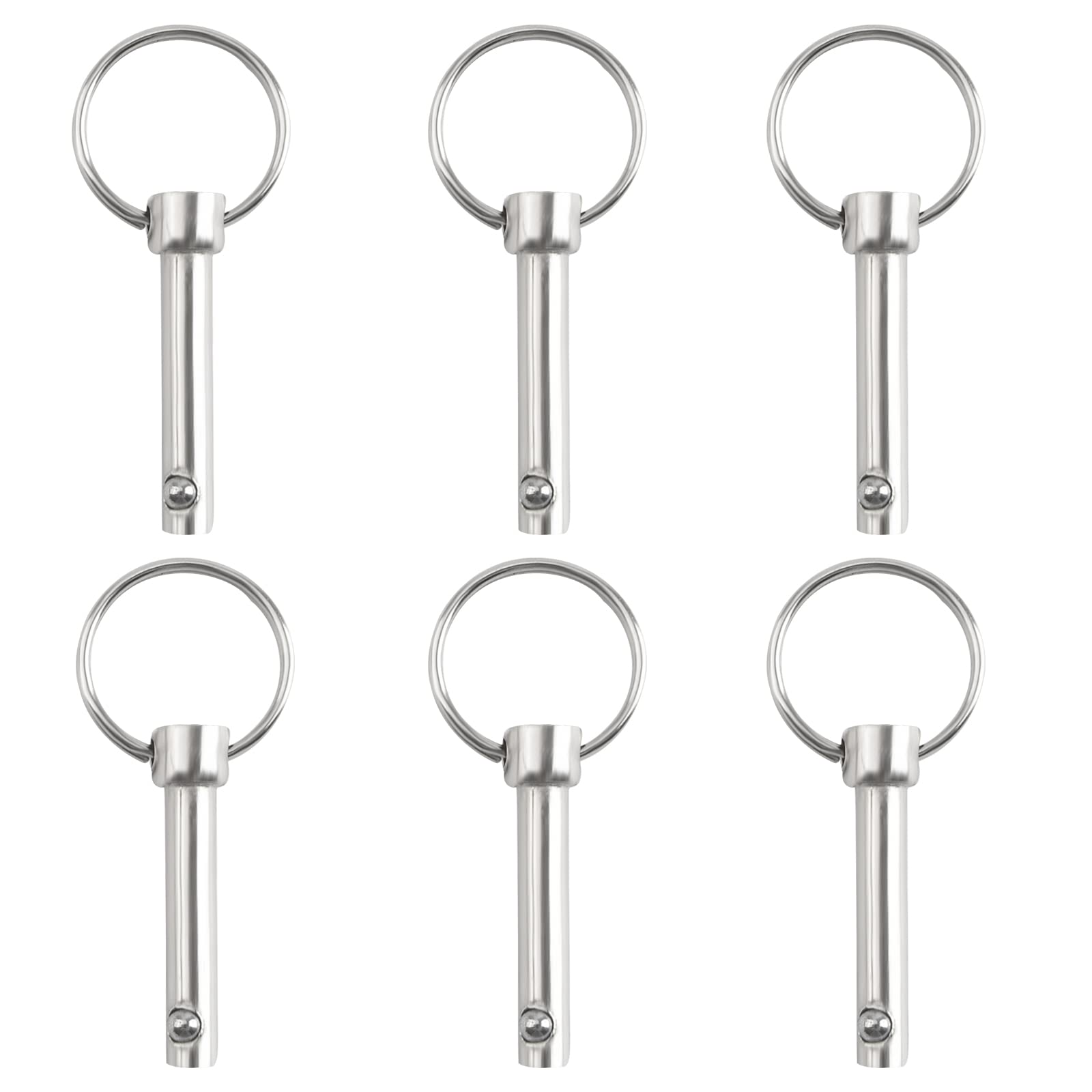 INCREWAY Quick Release Pin, 6 Pcs Hardware Quick Release Carbon Steel Bimini Top Pin Marine Hardware (Dia 6mm*Length 32mm)