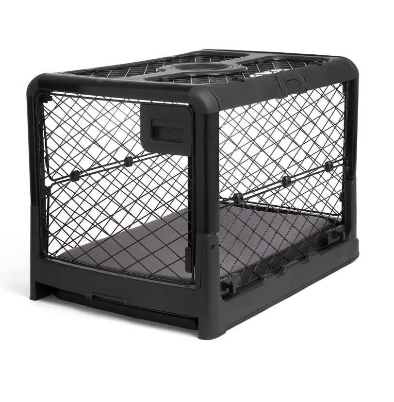Diggs Revol Crate And Crate Pad Bundle For Medium Dogs Charcoal on