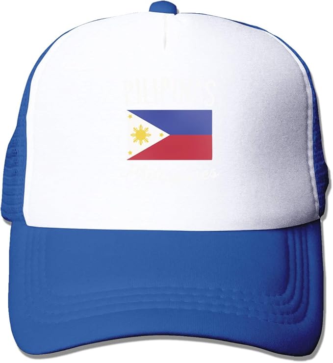 Mens and Womens 100 Polyester Philippines Flag Baseball Cap, Classic