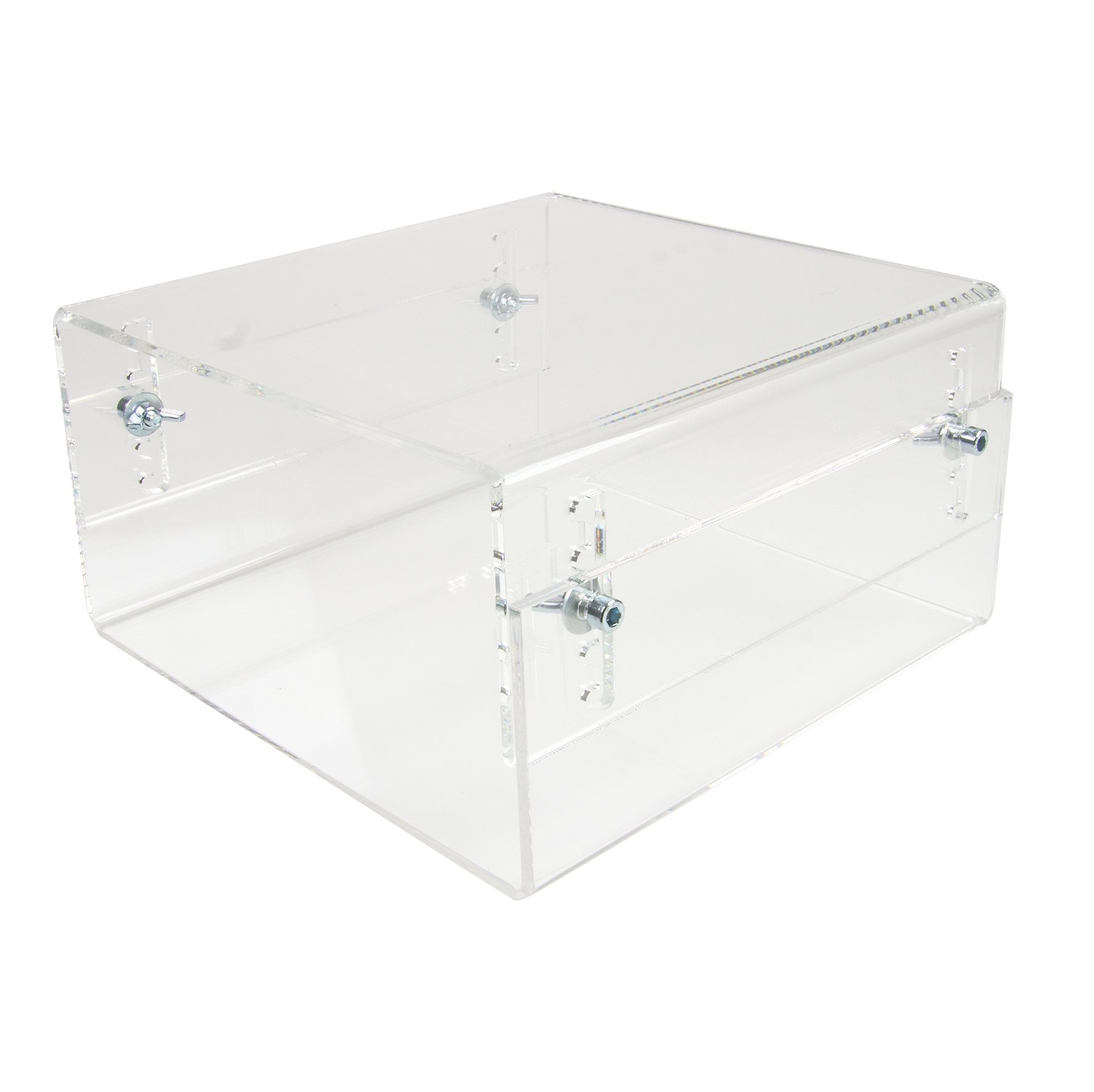 Newstar NSMONITOR40 Height Adjustable Transparent Monitor Stand (Clear Acrylic)