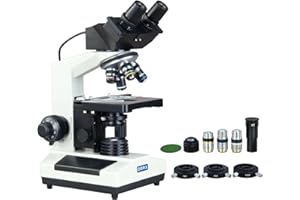 OMAX 40X-2000X Digital Binocular Phase Contrast Compound Microscope with Built-in 3.0MP USB and Sliding Phase Contrast Kit