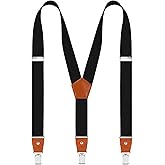 EOAYONY Suspenders for Men Adjustable Heavy Duty with Strong Clips