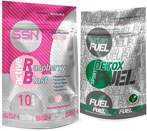 Urban Fuel Raspberry Ketone Blast and Detox Fuel Bundle (90 Capsules Refill Pouches0