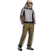 HENNCHEE Mosquito Suits for Adult, Mesh Net Bug Jacket Proof Clothing | Breathable Hooded Mosquito Jacket and Pants with Head Net, Full Body Protection Bug Suit and Face Cover for Outdoor Hiking