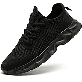 DLWKIPV Womens Tennis Shoes Sneakers Walking Running Gym Athletic Slip Resistant Shoes Casual Workout Shoes for Women Lightweight Breathable Comfortable Black 6.5