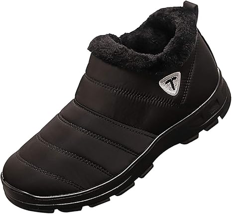 Amazon Co Jp 冬のすべり止め紳士靴 高齢者 父の靴 防水屋外雪のブーツのための暖かい靴 Us8 Uk7 ホーム キッチン