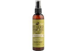 Black Sheep Organics Lemongrass & Mint Dog Coat Spray -Dog Odor Eliminator and Outdoor Spray - Soothing Freshening Aromathera