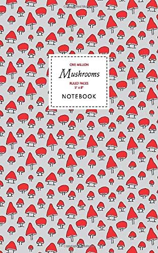 One Million Mushrooms Notebook - Ruled Pages - 5x8 (Magic Red)