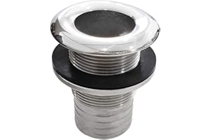 NRC&XRC Marine Grade Stainless Steel Barbed Short Straight Thru-Hull with Nut&Custom Gasket for Boat、RSV