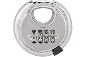 Master Lock Padlock, Stainless Steel Durable Precision Outdoor Padlock, for Bicycle Toolbox Gym Suitcase