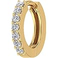 FINEROCK 0.13 Carat 7-Stone Diamond Nose Pin in 14K Gold (I1-I2 Clarity)
