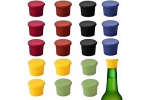 LinamHoz 18 Pack Wine Bottle Stopper, Wine Bottle Stopper Silicone Seal Stopper Bottle Caps Wine Sealers, for Beer Champagne 