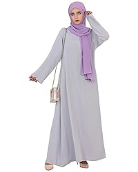 Zofocy Solid Color Women Abaya Modest Muslim Prayer