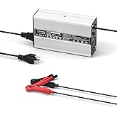 OCELL 58.4V 5A, AC-DC Battery Charger, Dedicated Best Solution for 48V Lithium Iron Phosphate, LiFePO4 Battery Recharging, Support Charging Solar Off-Grid, Golf Cart (58.4V 5A Charger-Silvery)