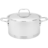 Demeyere Atlantis 7-Ply Stainless Steel Dutch Oven, 5.5-qt | Oven safe to 500&deg;F Silvinox Finish Resists Fingerprints, Stay-Cool Handles, Induction Cookware Compatible &amp; for All Cooktops