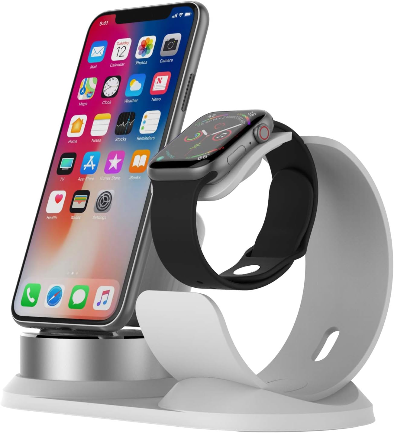 Charging Stand Compatible With Iphone Apple Watch Charging Station 3 In 1 Aluminum Docking Station Holder Support Nightstand Mode For Apple Watch Series Se 6 5 4 3 2 1 Airpods 1 2 Pro Iphone Xr Xs Xs Max X 8 8plus 7 7 Plus 6 Ipad Mini Amazon Ca Cell