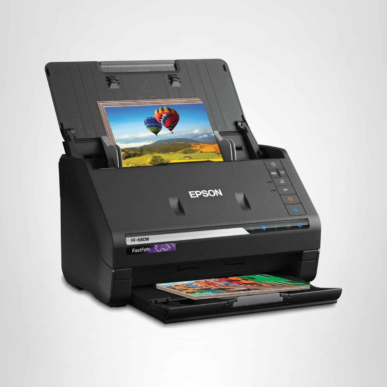 Epson FastFoto FF-680W Wireless High-Speed Photo and Document Scanning System, Black
