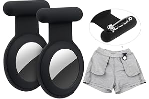 WALLFID Airtag Hidden GPS Tracker,Airtag for Kids,Elderly,Pet,Clothing(2 Black)（not GPS Included）