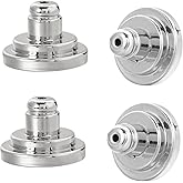 Earring Backs for Droopy Ears, JIACHARMED Big Earring Lifters Supports Backs for Studs Heavy Earrings Large Locking Earring Backings Replacement 4pcs Backstop Secure Comfortble Stopper,White Gold