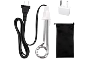 VERPLEXTER Travel Camping Accessories Tea Immersion Heater - Portable Immersion Water Heater 300W Dual Voltage 120/240V