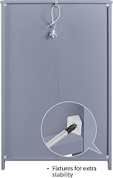 Yaheetech Bathroom Storage Cabinet with 3 Drawers 1 Door Gray view 9