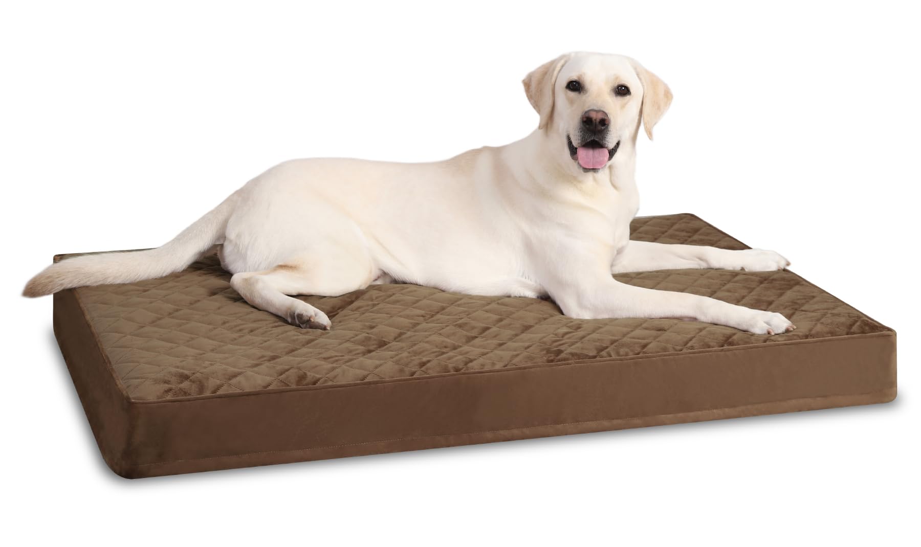 Photo 1 of NUPIDA Orthopedic XL Dog Beds Large Sized Waterproof with Removable Washable Cover and Non-Slip Bottom, Quilting Dog Bed for Crate, 41x27 Inch, Brown