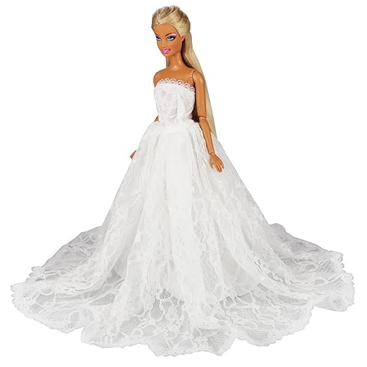 1 Blanche Robe De Mariage Avec Un Voile 10 Paries De Chaussures Pour La Poupee Barbie Miunana 2 Robe Speciales Pour Poupee 1 Rose Robe De Ceremonie Avec Un Chapeau