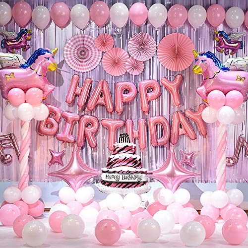 Balloon Column Kit,66 inch Height Balloon Stand Garland Decoration Set with Base,30Pcs Balloon Clips,Glue Point Stickers Manual Pump Balloon Knotter -For Birthday Family Parties Wedding DIY Event Supplies Decoration